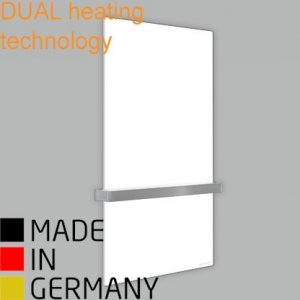 Bezrámový infrapanel bílý, sušák ručníků 550 W