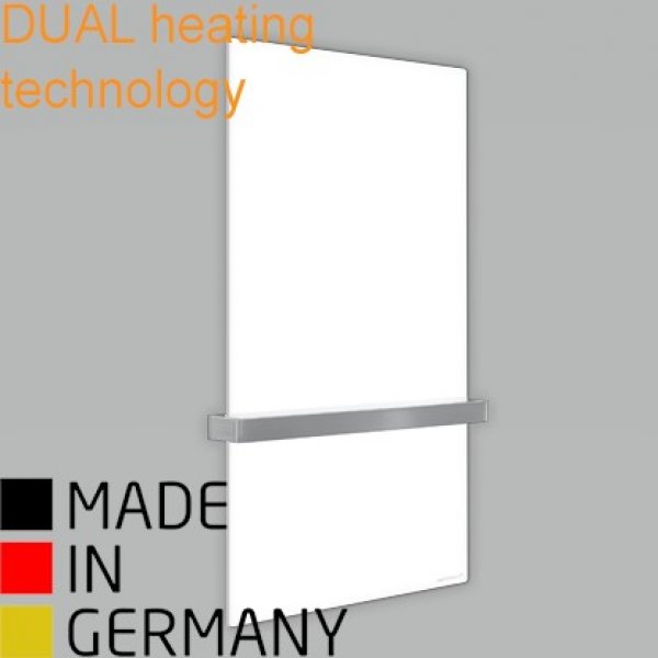 Bezrámový infrapanel bílý, sušák ručníků 550 W