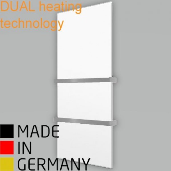 Bezrámový infrapanel bílý, sušák ručníků 660 W