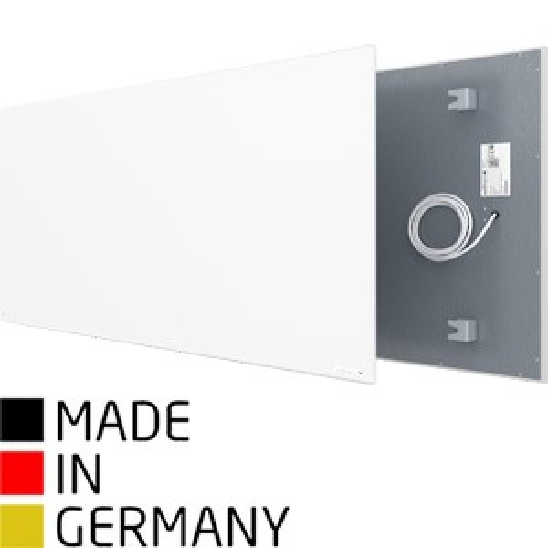 Bílý, bezrámový infrapanel s akumulačním jádrem 1210 W